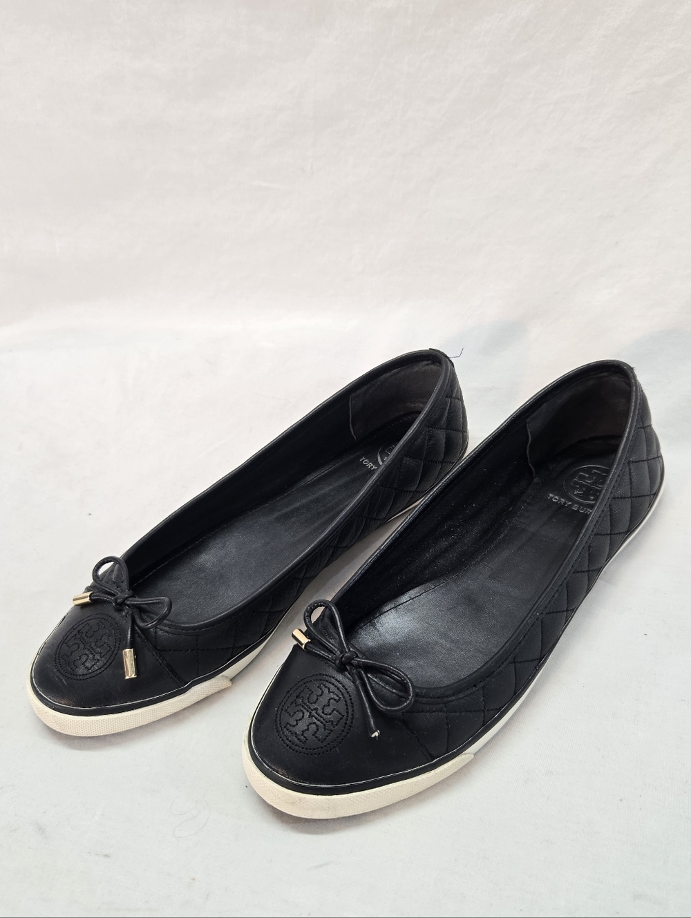 Tory Burch Skylar Women's Size 9.5 Black Quilted Ballet Sneaker